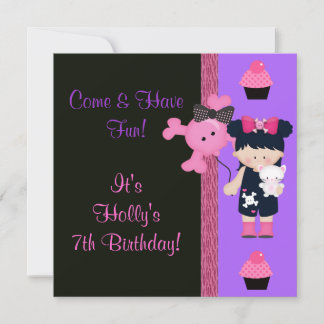 Invitación Cumpleaños del Gótico Girlie