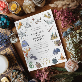 Invitación Cumpleaños del Ícono de Harry Potter