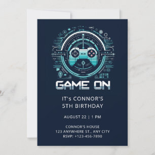Invitación Cumpleaños del juego de video