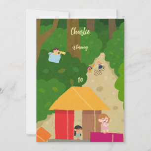 Invitación Cumpleaños del juego Ocultar y buscar