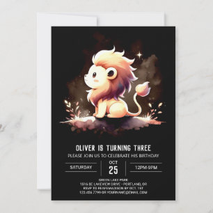 Invitación Cumpleaños del León Moderno y Asqueroso
