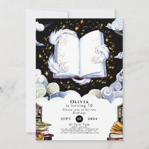 Invitación Cumpleaños del libro de cuentos infantil Magical B
