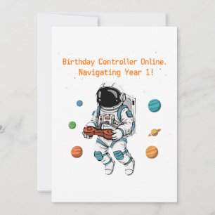 Invitación Cumpleaños del lindo astronauta gamer 1   Navegand