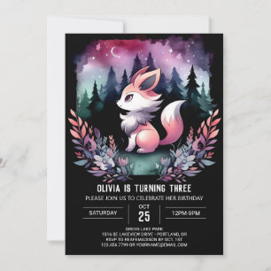 Invitación Cumpleaños del lobo de la jungla mágica