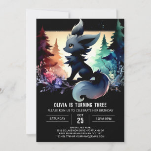 Invitación Cumpleaños del lobo de niños mágicos