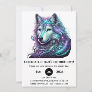 Invitación Cumpleaños del Lobo del Espíritu Galáctico