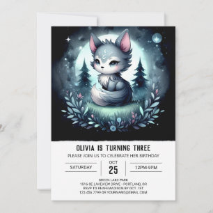 Invitación Cumpleaños del Lobo del Jungla Encantada