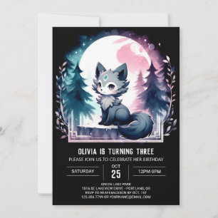 Invitación Cumpleaños del Lobo Fun Moderno