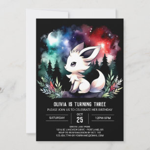 Invitación Cumpleaños del lobo infantil minimalista