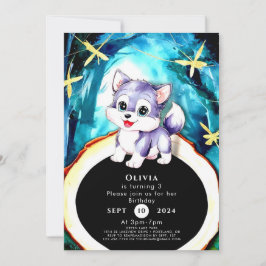 Invitación Cumpleaños del Lobo Sencillo