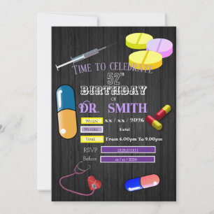 Invitación cumpleaños del médico