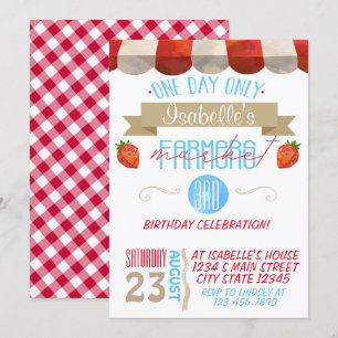 Invitación Cumpleaños del mercado de los granjeros