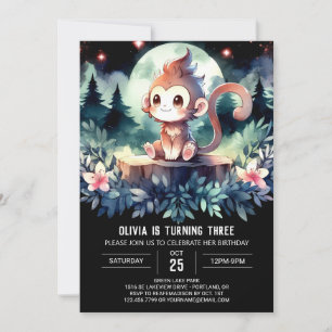 Invitación Cumpleaños del mono encantado