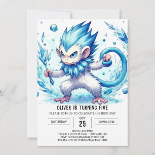 Invitación Cumpleaños del mono Pastel