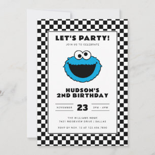 Invitación Cumpleaños del Monstruo de las Galletas con tabler