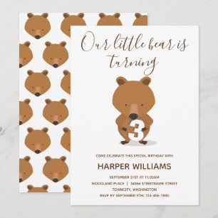 Invitación Cumpleaños del niño con la dieta animal