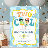 Cumpleaños del niño de Blue Groovy Two Cool Popsic