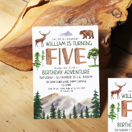 Invitación Cumpleaños del niño de cinco exploradores