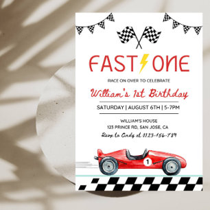 Invitación Cumpleaños del niño de coche de carreras - Cumplea