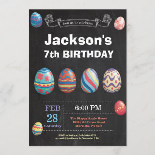 Invitación Cumpleaños del niño de Pascua