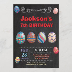 Invitación Cumpleaños del niño de Pascua