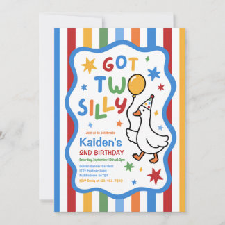 Invitación Cumpleaños del niño Got Two Silly Goose 2º