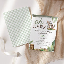 Cumpleaños del niño Oh Deer Woodland Baby Deer