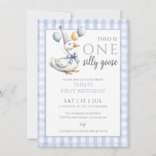 Invitación Cumpleaños del niño Un Ganso Tonto 1er