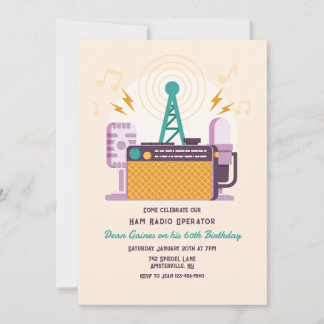Invitación Cumpleaños del operador de radio de Ham