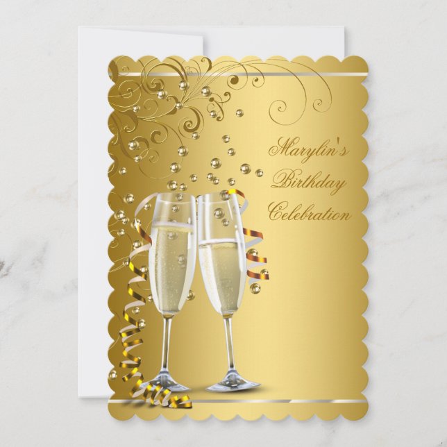 Invitación Cumpleaños del oro y el marfil (Anverso)