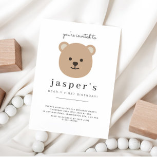 Invitación Cumpleaños del osito de peluche