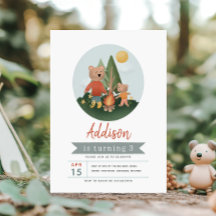 Cumpleaños del Oso de Campamento Bosque de Niños