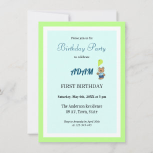 Invitación Cumpleaños del oso de Teddy