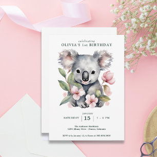 Invitación Cumpleaños del Oso Koala