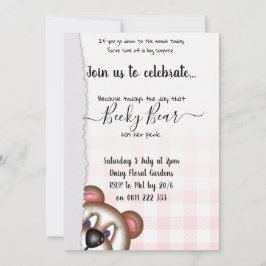 Invitación Cumpleaños del oso Teddy
