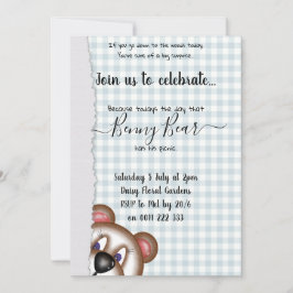 Invitación Cumpleaños del oso Teddy