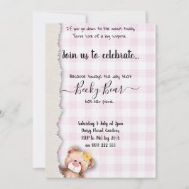 Invitación Cumpleaños del oso Teddy