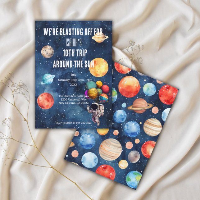 Invitación Cumpleaños del Outer Space Boy en su 10º viaje alr (Subido por el creador)