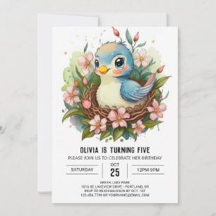 Invitación Cumpleaños del pájaro Songbird Children