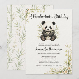 Invitación Cumpleaños del Panda Adorable