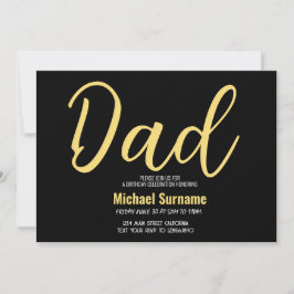 Invitación Cumpleaños del Papá Fiesta del Día del Padre Simpl
