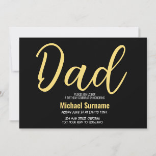 Invitación Cumpleaños del Papá Fiesta del Día del Padre Simpl