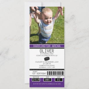 Invitación Cumpleaños del partido de hockey