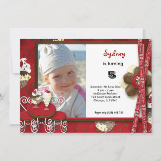 Invitación Cumpleaños del pastel