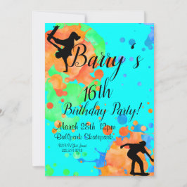 Invitación Cumpleaños del patinador