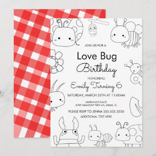 Invitación Cumpleaños del pequeño bicho del amor