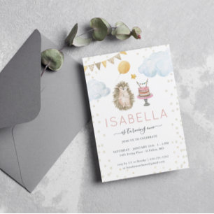 Invitación Cumpleaños del pequeño erizo