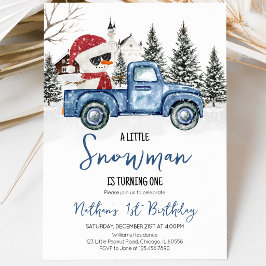 Invitación Cumpleaños del pequeño muñeco de nieve