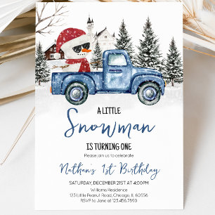 Invitación Cumpleaños del pequeño muñeco de nieve