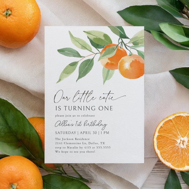 Invitación Cumpleaños del Pequeño Naranja Cutie Citrus (Subido por el creador)